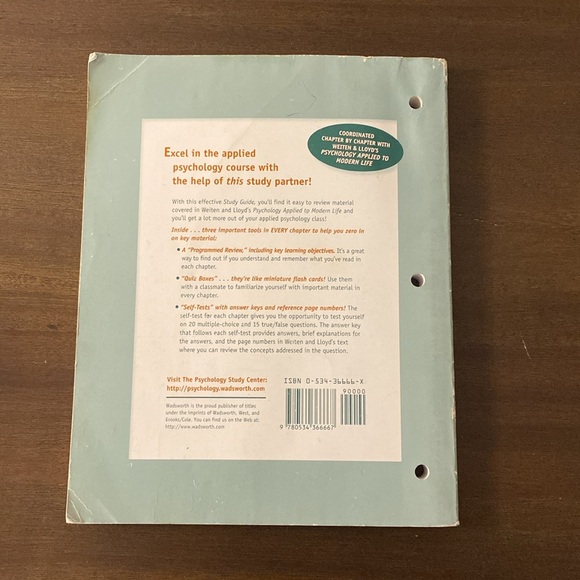 Study Guide for Weiten & Lloyd’s Psychology Applied to Modern Life Sixth Edition - Picture 7 of 10